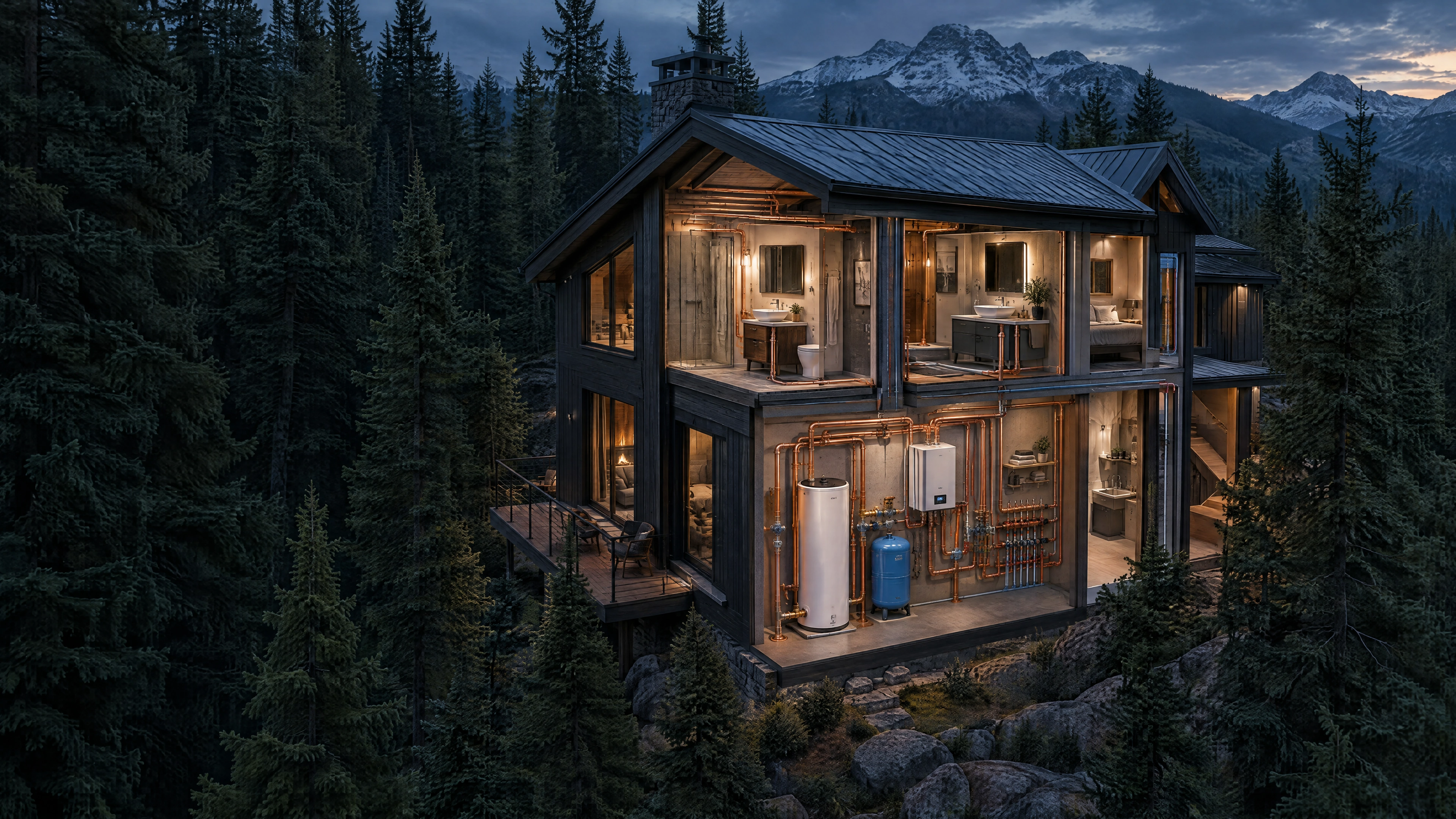 Illustrative home cutaway