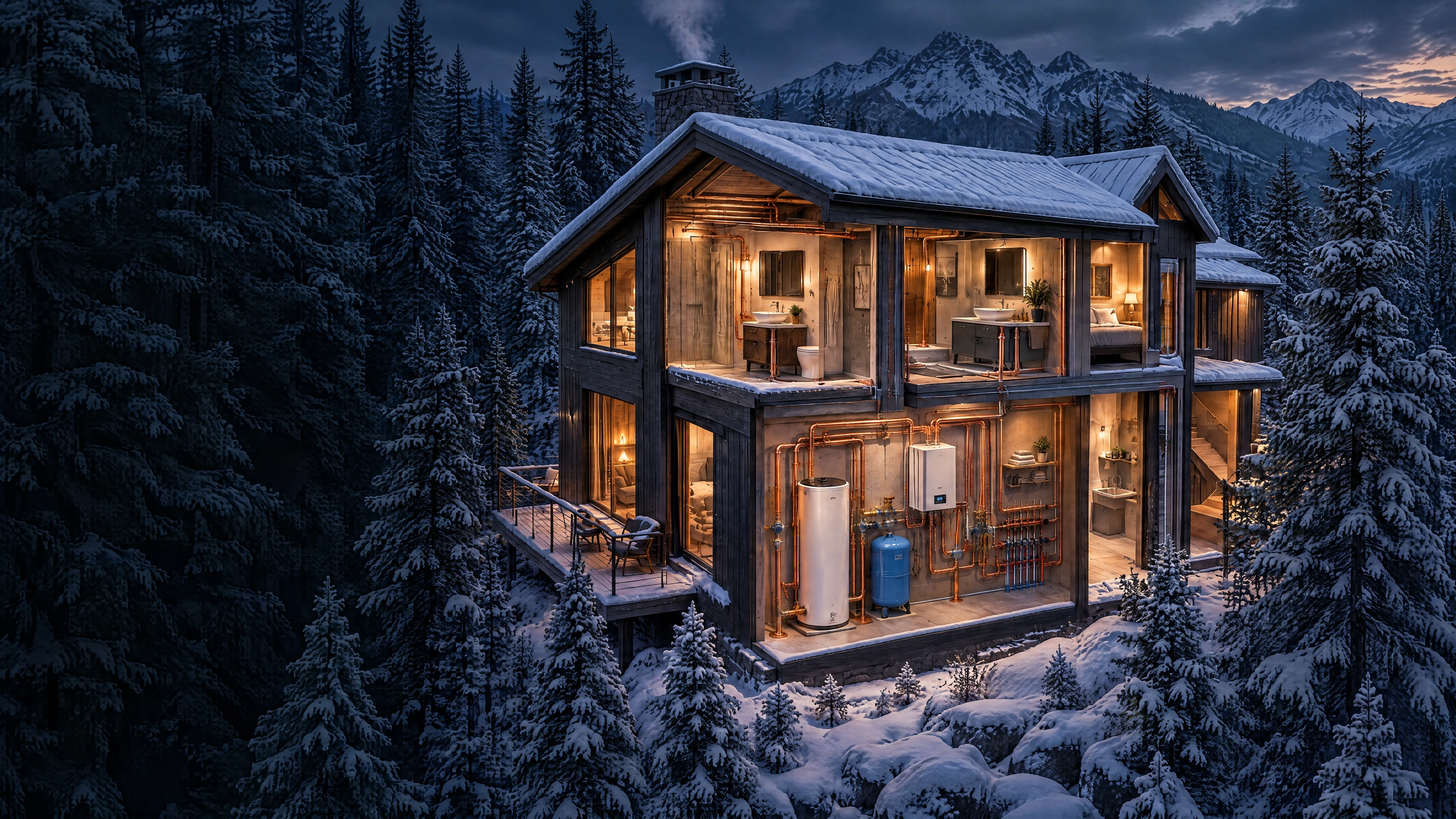Illustrative home cutaway